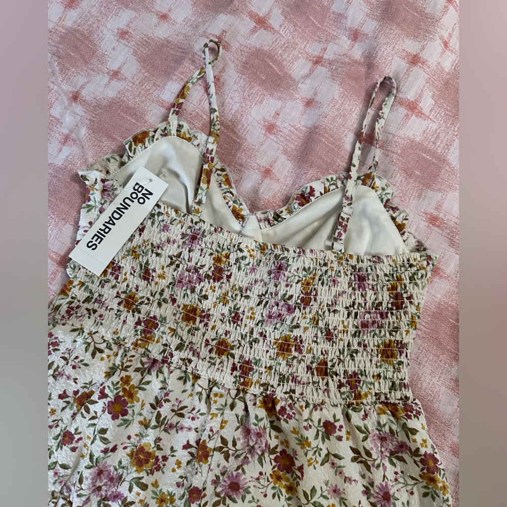 No Boundaries Floral Print Dress with Spaghetti Straps - Picture 3 of 4